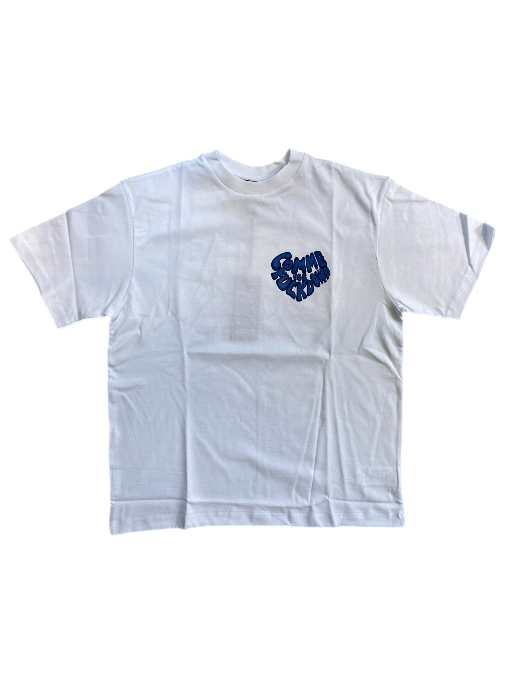 T-shirt Comme Bianca scritta Bluette